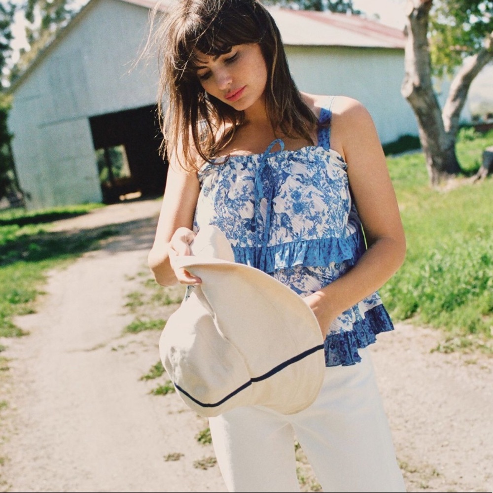 NWT Anthropologie Ruffled Tie-Strap Cami. Size medium.
